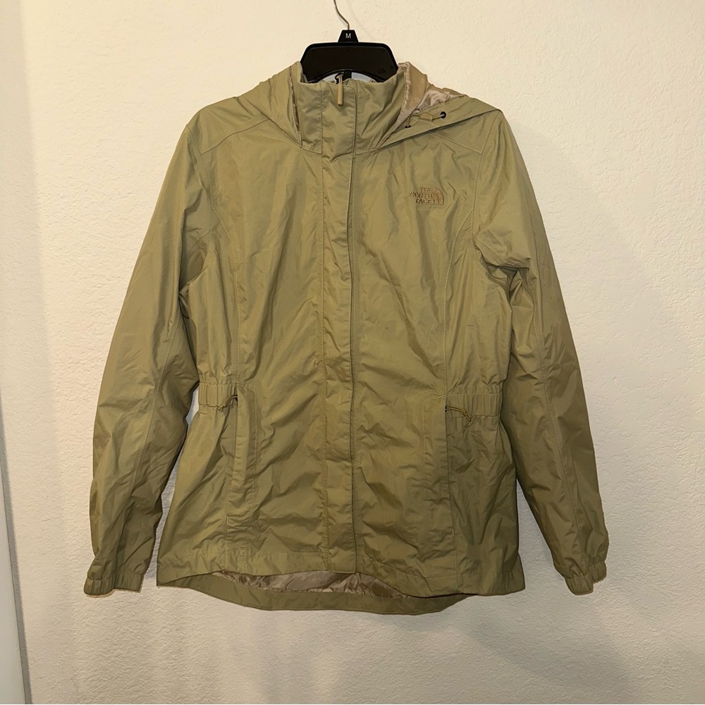 Womens Tan/Beige Used The North Face Long Light Jacket 30616